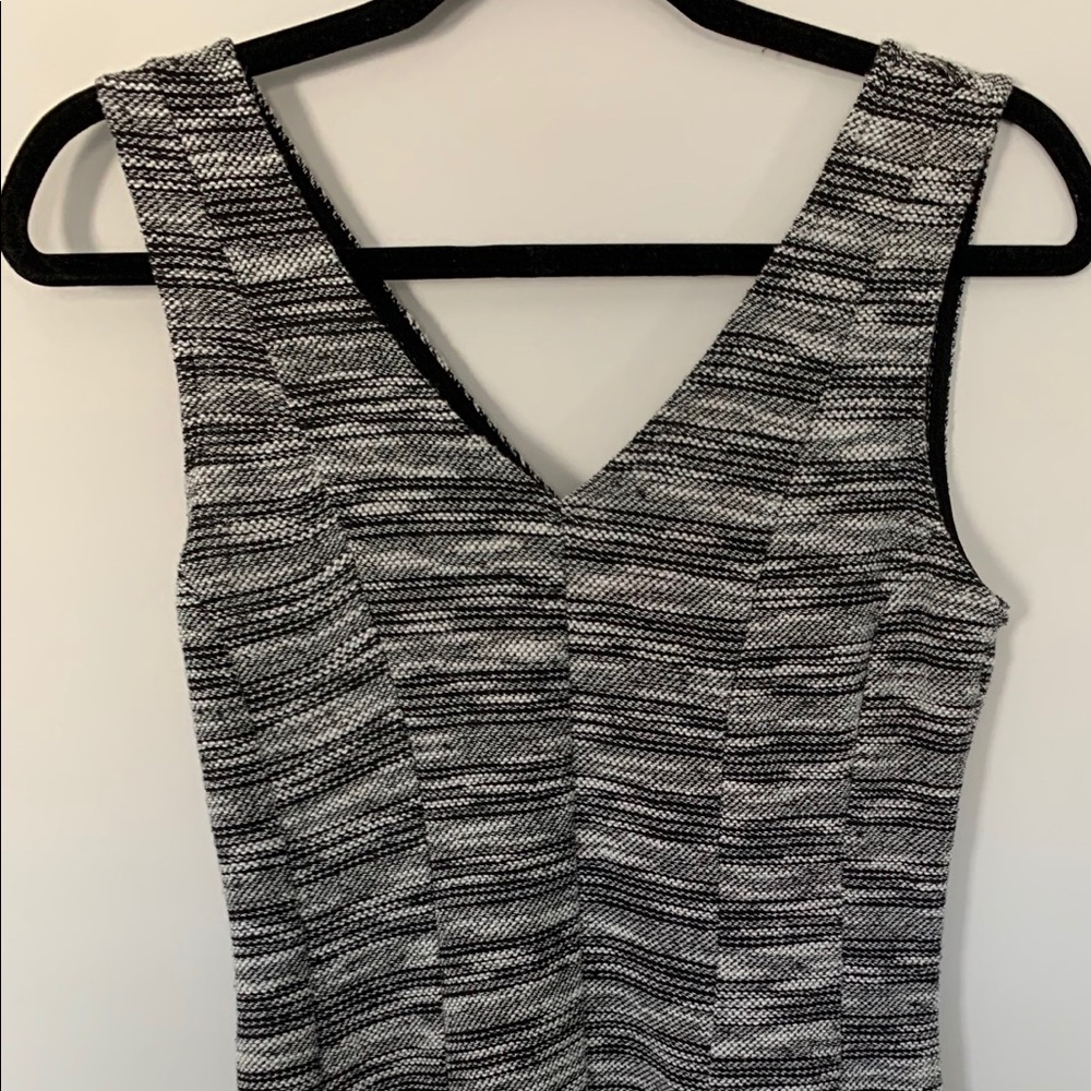 Black and white woven dress